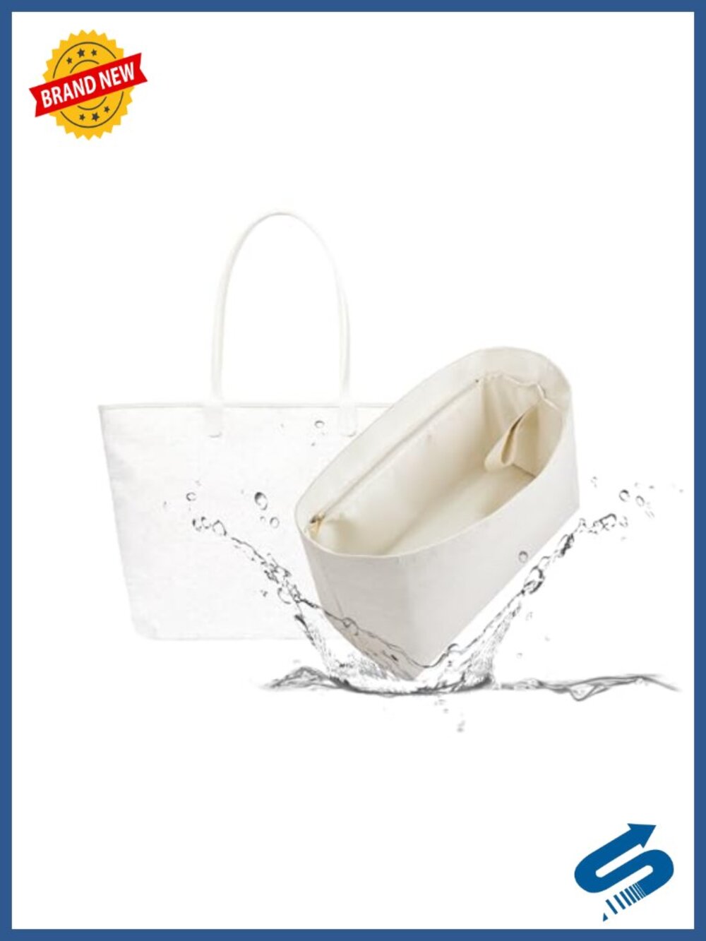 Dupont Paper Bag Insert Organizer with Satin Interior